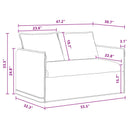 vidaXL Kanapé Sötétszürke 136 x 82 x 85 cm szövet