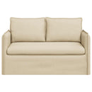 vidaXL Kanapé Krém 136 x 82 x 85 cm szövet