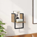 vidaXL Falpolc polcokkal Művészi tölgy 20 x 25 x 30 cm Faanyag