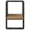 vidaXL Falpolc polcokkal Művészi tölgy 20 x 25 x 30 cm Faanyag