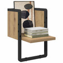 vidaXL Falpolc polcokkal Művészi tölgy 20 x 25 x 30 cm Faanyag