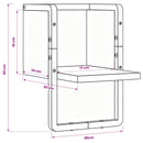 vidaXL Falpolc polcokkal Művészi tölgy 20 x 25 x 30 cm Faanyag