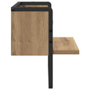 vidaXL Falpolc polcokkal Művészi tölgy 30 x 25 x 30 cm Faanyag