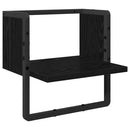 vidaXL Falpolc polcokkal Fekete tölgy 30 x 25 x 30 cm Faanyag