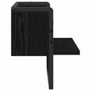 vidaXL Falpolc polcokkal Fekete tölgy 30 x 25 x 30 cm Faanyag