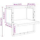 vidaXL Falpolc polcokkal Fekete tölgy 30 x 25 x 30 cm Faanyag