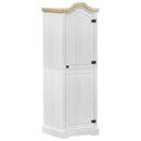 vidaXL Szekrények polcokkal Fehér 55 x 52 x 170 cm Tömör fenyőfa