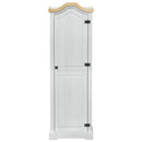 vidaXL Szekrények polcokkal Fehér 55 x 52 x 170 cm Tömör fenyőfa