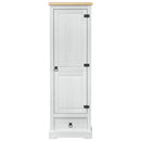 vidaXL Szekrények fiókkal ajtóval Fehér 55 x 38 x 170 cm Tömör fenyőfa