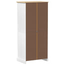 vidaXL Szekrények polcokkal Fehér 76 x 50 x 170 cm Tömör fenyőfa