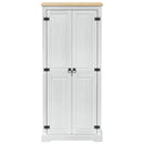vidaXL Szekrények polcokkal Fehér 76 x 50 x 170 cm Tömör fenyőfa