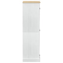 vidaXL Szekrények polcokkal Fehér 76 x 50 x 170 cm Tömör fenyőfa