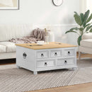 vidaXL storage box fiókkal Fehér 90 x 78 x 45 cm Tömör fenyőfa