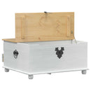 vidaXL storage box fiókkal Fehér 90 x 78 x 45 cm Tömör fenyőfa