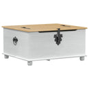 vidaXL storage box fiókkal Fehér 90 x 78 x 45 cm Tömör fenyőfa