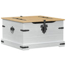 vidaXL storage box polcokkal Fehér 78 x 78 x 45 cm Tömör fenyőfa