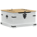 vidaXL storage box polcokkal Fehér 78 x 78 x 45 cm Tömör fenyőfa