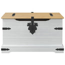 vidaXL storage box polcokkal Fehér 78 x 78 x 45 cm Tömör fenyőfa
