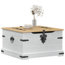 vidaXL storage box polcokkal Fehér 78 x 78 x 45 cm Tömör fenyőfa
