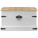 vidaXL storage box polcokkal Fehér 78 x 78 x 45 cm Tömör fenyőfa