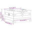 vidaXL storage box polcokkal Fehér 78 x 78 x 45 cm Tömör fenyőfa