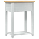 vidaXL Konzolasztal fiókkal Fehér 55 x 35 x 73 cm Tömör fenyőfa