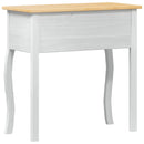 vidaXL Konzolasztal fiókkal Fehér 73 x 35 x 73 cm Tömör fenyőfa