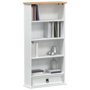 vidaXL CD tároló Fehér 52 x 17.5 x 103 cm Tömör fenyőfa