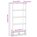 vidaXL CD tároló Fehér 52 x 17.5 x 103 cm Tömör fenyőfa