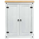 vidaXL Cipőszekrény polcokkal Fehér 86 x 38,5 x 108 cm Tömör fenyőfa
