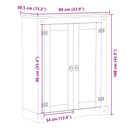 vidaXL Cipőszekrény polcokkal Fehér 86 x 38,5 x 108 cm Tömör fenyőfa