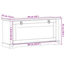 vidaXL Cipőszekrény Corona Fehér 99 x 32 x 49 cm Tömör fenyőfa