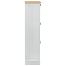 vidaXL Cipőszekrény Corona Fehér 99 x 32 x 122 cm Tömör fenyőfa