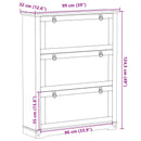 vidaXL Cipőszekrény Corona Fehér 99 x 32 x 122 cm Tömör fenyőfa
