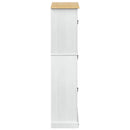 vidaXL Cipőszekrény Corona Fehér 99 x 32 x 138 cm Tömör fenyőfa