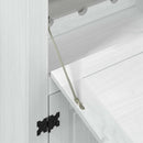 vidaXL Bortároló szekrény Fehér 97 x 45 x 114 cm Tömör fenyőfa