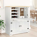 vidaXL Bortároló szekrény Fehér 97 x 45 x 114 cm Tömör fenyőfa