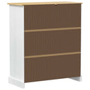 vidaXL Bortároló szekrény Fehér 97 x 45 x 114 cm Tömör fenyőfa