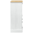vidaXL Bortároló szekrény Fehér 97 x 45 x 114 cm Tömör fenyőfa