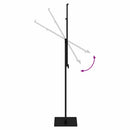 vidaXL Kiállító Állvány Fekete 26,5 x 26,5 x 150 cm Acél