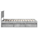 vidaXL Ágykeret fejtámlával Beton Szürke 75 x 190 cm Faanyag
