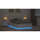 vidaXL Ágykeret LED -es lámpákkal Fehér 135 x 190 cm Faanyag