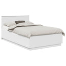 vidaXL Ágykeret LED -es lámpákkal Fehér 135 x 190 cm Faanyag
