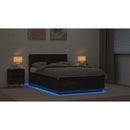 vidaXL Ágykeret LED -es lámpákkal Füstölt tölgy 135 x 190 cm Faanyag
