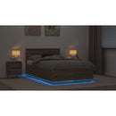 vidaXL Ágykeret LED -es lámpákkal Sonoma tölgy 120 x 190 cm Faanyag