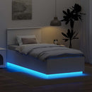 vidaXL Ágykeret LED -es lámpákkal Fehér 70 x 190 cm Faanyag