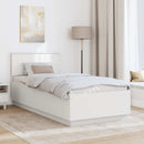 vidaXL Ágykeret fejtámlával Fehér 75 x 190 cm Szerelt Fa