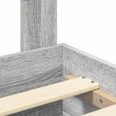 vidaXL Ágykeret fejtámlával fiókkal Szürke Sonoma 140 x 200 cm Faanyag