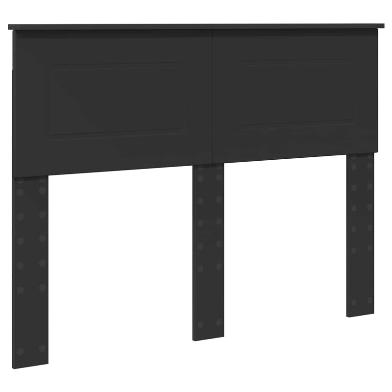 vidaXL Ágykeret fejtámlával fiókkal Fekete 135 x 190 cm Faanyag