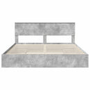 vidaXL Tárolós Ágy fejtámlával Beton Szürke 200 x 200 cm Faanyag